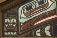 These native american paintings were on the meeting house at the Totem Bight, a State Historic Site near Ketchikan Alaska.