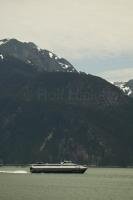 The fast ferry M/V Fairweather enroute to Juneau, after leaving Haines in Alaska.