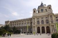The exquisite facade of the Museum of Art History in the Maria Theresa Square in Vienna, Austria in Europe.