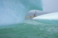 Definitely something for the adventurous, kayaking around an iceberg in the Atlantic Ocean in Newfoundland, Canada.