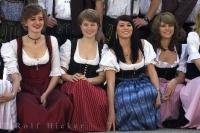 During the Maibaumfest in Putzbrunn, the women dress in traditional Bavarian atire - dirndl's.