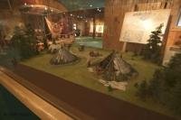 A model of Boyd's Cove when it was inhabited by the Beothuk people, shows some insight into their lifestyle.
