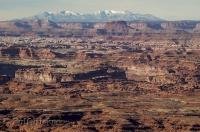 The deep gouges in the landscape of Canyonlands National Park in Utah, USA.