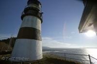 The Cape Disappointment lighthouse is situated at the mouth of the Columbia River in WA, USA.