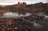 The buttes of Cathedral Rock seen from Red Rock Crossing near Sedona, Arizona, USA.
