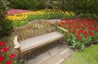 The floral arrangements at the Hamilton Royal Botanical Gardens can be admired from one of the many Garden Bench seats.