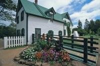 A colorful garden adorns the grounds of the House of Green Gables which is situated in the Prince Edward Island National Park in Cavendish.