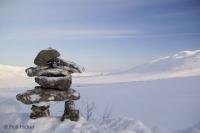 The frigid winters of the arctic create a landscape with few landmarks and so the inukshuk is used for navigation.