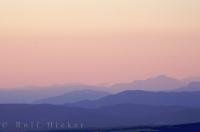 The pastel beauty of the scene as the mountains meet the sky, the Serre de Montdenier, at sunset, in the Parc Naturel Regional du Verdon in Provence, France in Europe.
