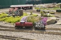 One of the main attractions in the town of Nanton in Alberta is the Big Sky Garden Railway, a miniature train display,