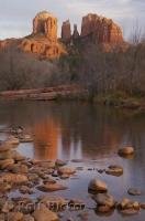 A great view of Cathedral Rock from Red Rock Crossing near Sedona in Arizona, USA.