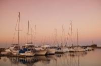 The marina in Port Credit Village in Mississauga, Ontario, has moorage for large pleasure boats.