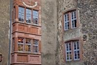 So many small windows, each is decorated for the Christmas season, at the Ronneburg Castle in Germany.