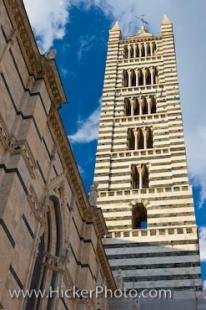 photo of Campanile Bell Tower Siena Duomo Siena Tuscany Italy