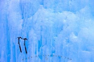 photo of Ice Wall Climbing Picks Upper Falls Johnston Canyon