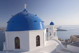 photo of santorini travel blue dome church