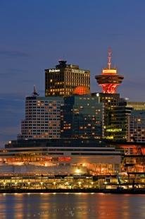 photo of Skyline High Rise Buildings Vancouver City Dusk