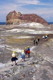 photo of Tourists White Island Volcano New Zealand