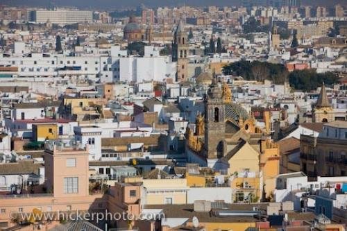 Photo: 
Aerial View City Of Sevilla Andalusia Spain