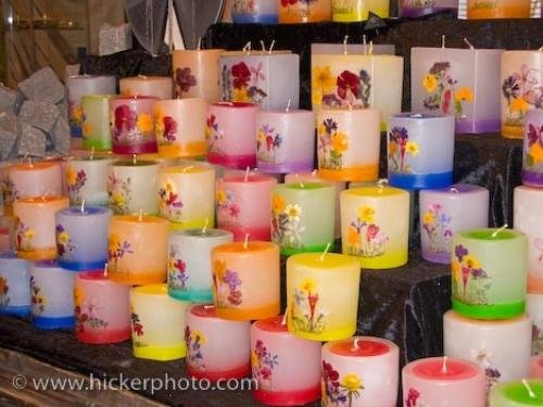 Photo: 
Candle Display Christmas Markets Bavaria Germany