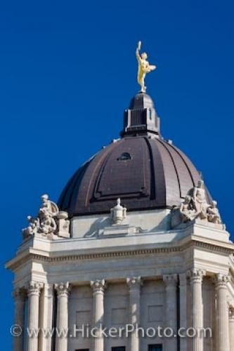 Photo: 
Golden Boy Figure Dome Legislative Building Winnipeg Manitoba Canada