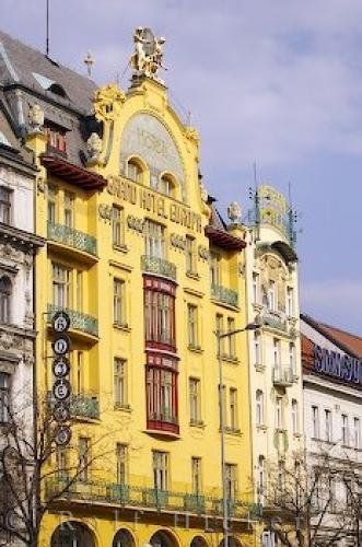 Photo: 
Yellow Front Facade Grand Hotel Evropa Prague