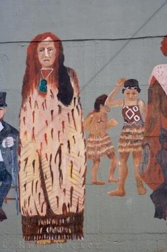 Photo: 
Maori People Wall Mural Opunake