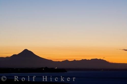 Photo: 
Sunset Mt Taranaki North Island New Zealand