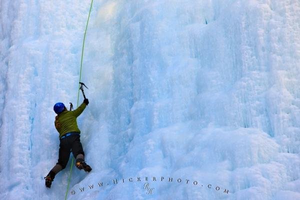 Photo: 
Ice Climber Frozen Waterfall