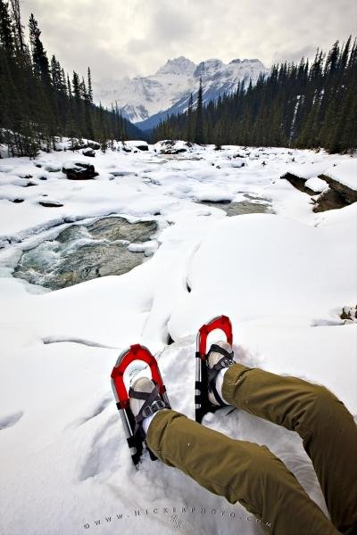 Photo: 
Shoeshoes Mistaya River Snow Scenery