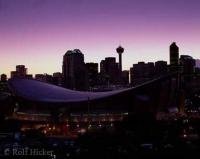 Photo of Calgary City skyline with Stampede Park in Alberta