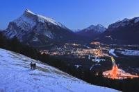 Surrounded by snow capped mountains of the Banff National Park, the town of Banff is a popular year round destination for visitors from around the globe. The best aerial view of the town is from the slopes of Mount Norquay especially at dusk during winter
