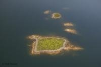 In this arial photo you can see some small islands near twillingate on the Kittiwake coast in Newfoundland, Canada