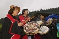 The Drummers beat out a welcome to Visitors to the Biennial Sealaska Celebration in Juneau.