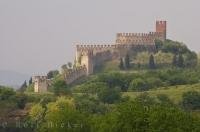 This ancient Soave castle in the Veneto region of Italy in Europe protected the commune of Soave for centuries.
