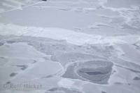 An aerial view of natures art in the arctic ice of the Gulf of St Lawrence in Canada.