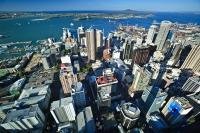 The aerial views from the Sky Tower in the City of Auckland are stupendous with views over the CBD, Waitemata Harbour and even out to Rangitoto Island. The view from the tower is 360 degrees.
