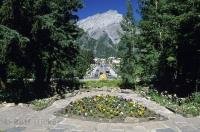 The resort town of Banff is situated in the Banff National Park of Alberta, Canada.