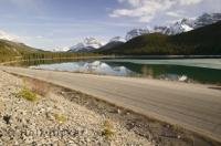 Waterfowl Lake is located in the Banff National Park in Alberta, Canada.