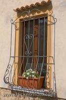 This style of Barred window is a common sight in the city of Volterra, Tuscany in Italy, and are used as much for decoration as for security.