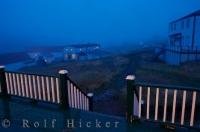 The fog that settles in around the Battle Harbour Inn and the other buildings on Battle Island in Southern Labrador make for an intriguing picture.