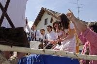 They arrived by mobile bier garten from a neighbouring village to enjoy the Bavarian celebrations in Putzbrunn.