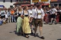 The dance groups from Putzbrunn, Germany perform traditional Bavarian dances each May for the Maibaumfest.