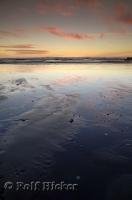 A beautiful scene at Ruby Beach on the Olympic Peninsula of Washington, with the after sunset light and contrasts.