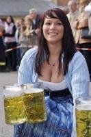 Being a beer girl during the Maibaumfest in Putzbrunn, Germany is a busy job!