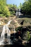 The pristine Beulach Ban Falls are a must see while on the Cabot Trail in Cape Breton Highlands National Park of Nova Scotia.