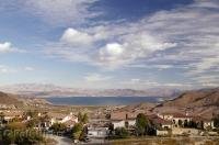 A picture of the man made reservoir of Lake Mead which backdrops Boulder City in Nevada, USA.