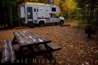 Fall is a delightful time for camping in Quebec, Canada where forests are cloaked in rich, golden colors. At the heart of the Laurentians Mountain chain is La Mauricie National Park, a destination for all seasons but at its most colorful during autumn.