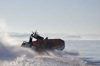 The 508 Canadian Coast Guard division on a mission in the waters off Northern Vancouver Island, BC, Canada.