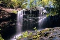 The pristine water of the Beulach Ban Falls in the Cape Breton Highlands National Park of Nova Scotia, Canada.